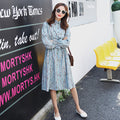 Elastic Waist Vintage Dress Women