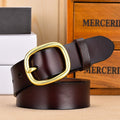 Leather Belts Female Gold Pin Buckle