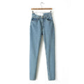 Denim retro waisted jeans women