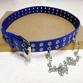 Women Adjustable Black Eyelet Belt