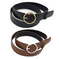Female Round Buckle Waist Belt