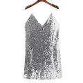 V Neck Autumn Silver Backless Dress