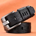Men strap leather pin buckle belts