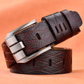 Men strap leather pin buckle belts