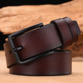 Men strap leather pin buckle belts