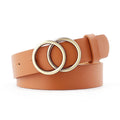 Women Belt Leather Alloy Pin Buckle