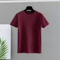 Cotton T Shirt Women Knitted Short Sleeves