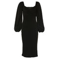 V Neck Shoulder Bodycon Dress Women