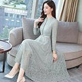 Elastic Waist Vintage Dress Women