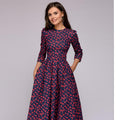 Women Elegant A-line Midi Dress