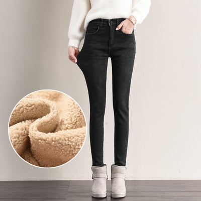Winter Warm Jeans Female