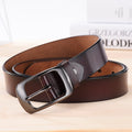 Leather ladies retro belt alloy buckle