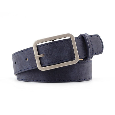 Women Leather Waist Belt Black