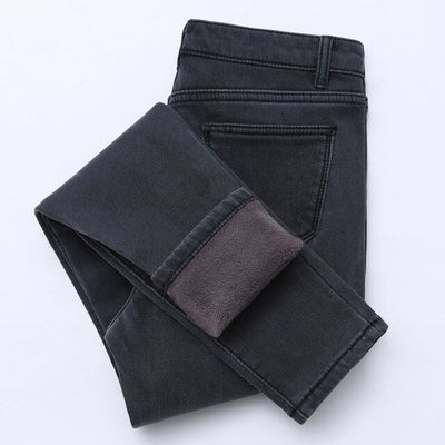 Winter Thick Fleece Jeans For Women