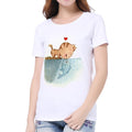 Women 3D Cat Print  Casual T-shirt