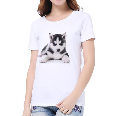Women 3D Cat Print  Casual T-shirt