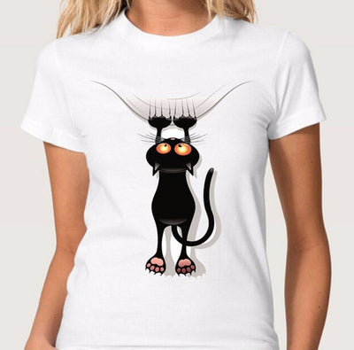 Women 3D Cat Print  Casual T-shirt
