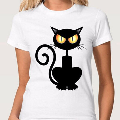 Women 3D Cat Print  Casual T-shirt
