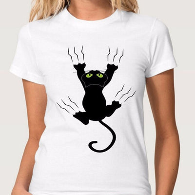 Women 3D Cat Print  Casual T-shirt