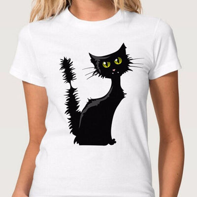 Women 3D Cat Print  Casual T-shirt