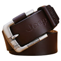 Men Upper Leather Alloy Buckle Belt