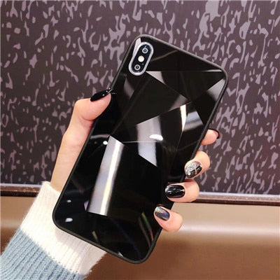 Diamond Texture Mirror iPhone Case
