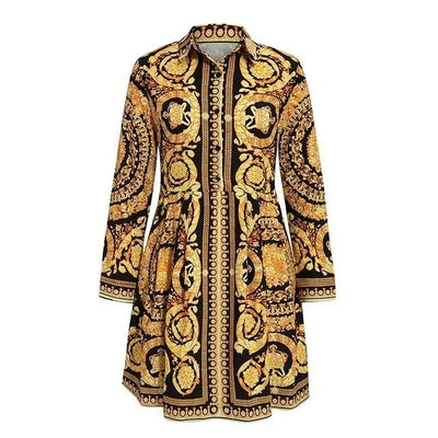 Women v neck short shirt dress