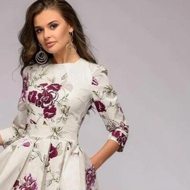 Women Elegant A-line Midi Dress