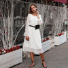 Ruffles Polka Dot Women Chiffon Dress