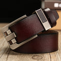 Men strap leather pin buckle belts