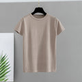 Cotton T Shirt Women Knitted Short Sleeves