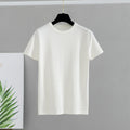 Cotton T Shirt Women Knitted Short Sleeves