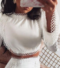 White Lace mini dress Women