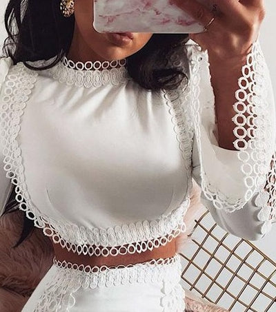 White Lace mini dress Women
