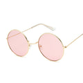 Retro Round Pink Sunglasses Women