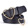 Women belt alloy double ring buckle