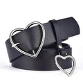 Women belt alloy double ring buckle
