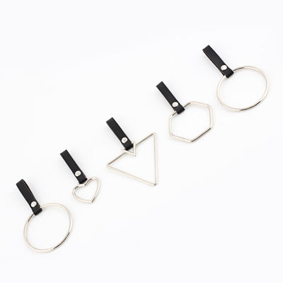 Women Ring Belt Leather Geometric Heart